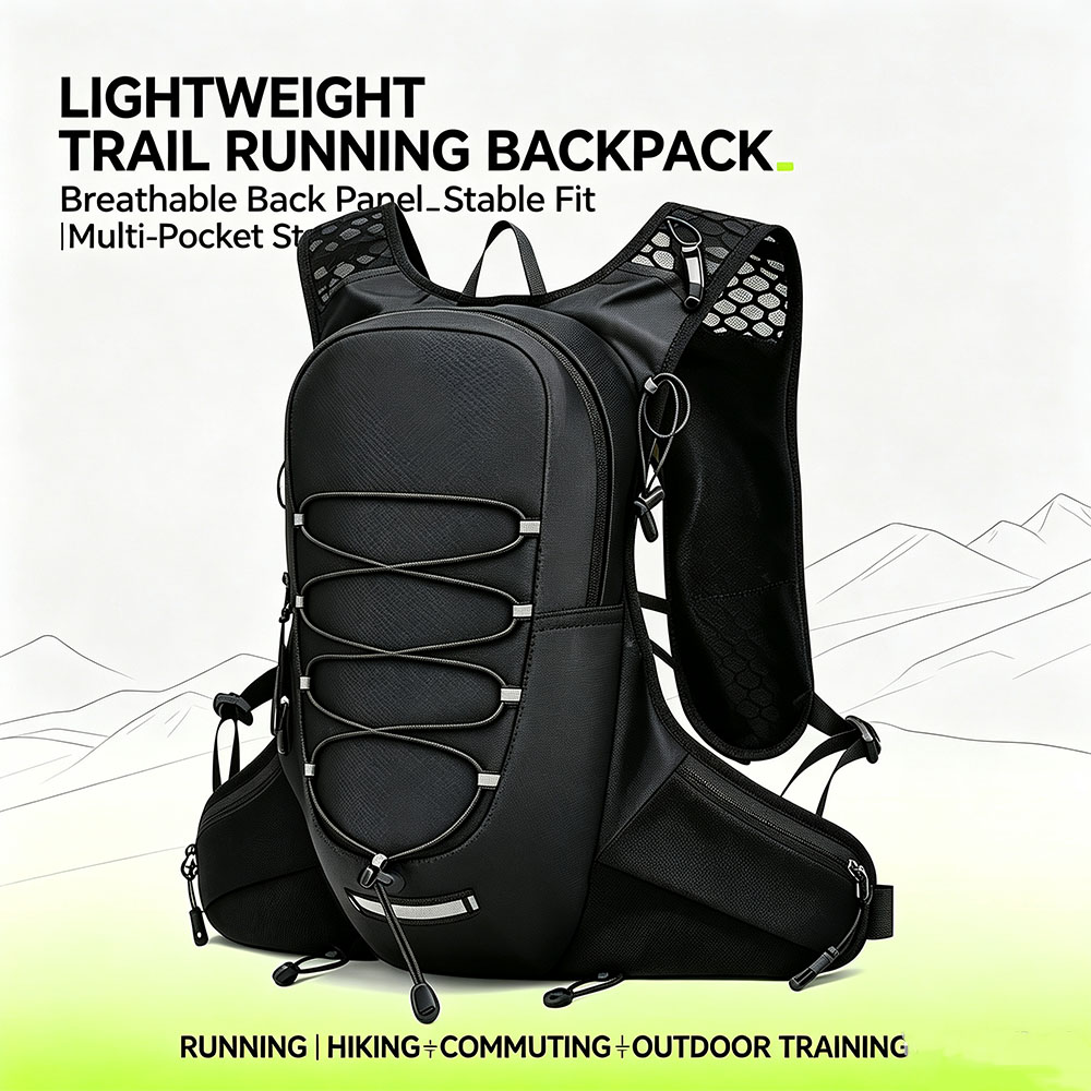 Reflective Vest Cycling - Mochila de hidratación para correr, ligera,