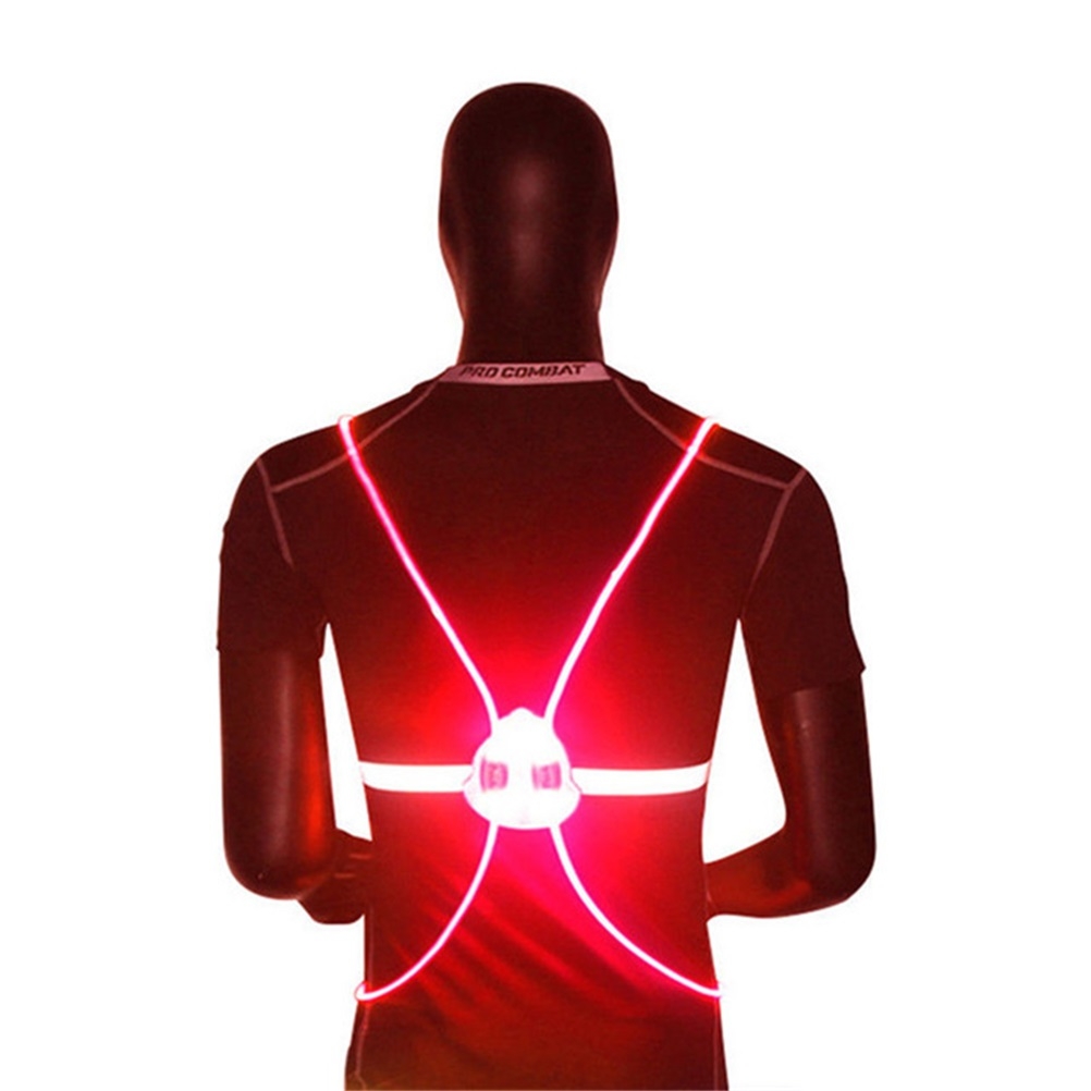 Reflective Vest Cycling - Chaleco Reflectante LED 360° para Exteriores,