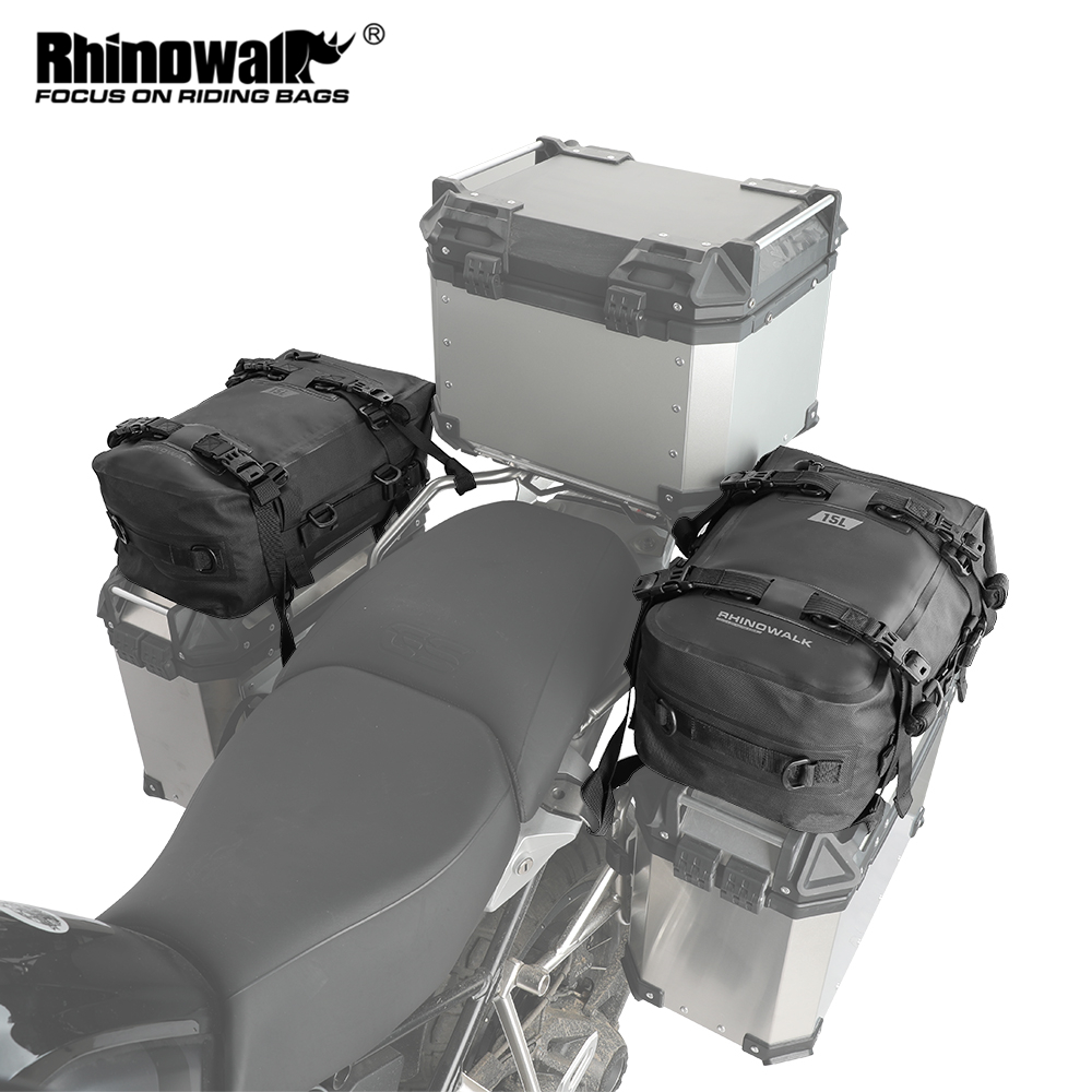 Panniers Waterproof Rear - Rhinowalk-Bolsa de equipaje impermeable para motocicleta,