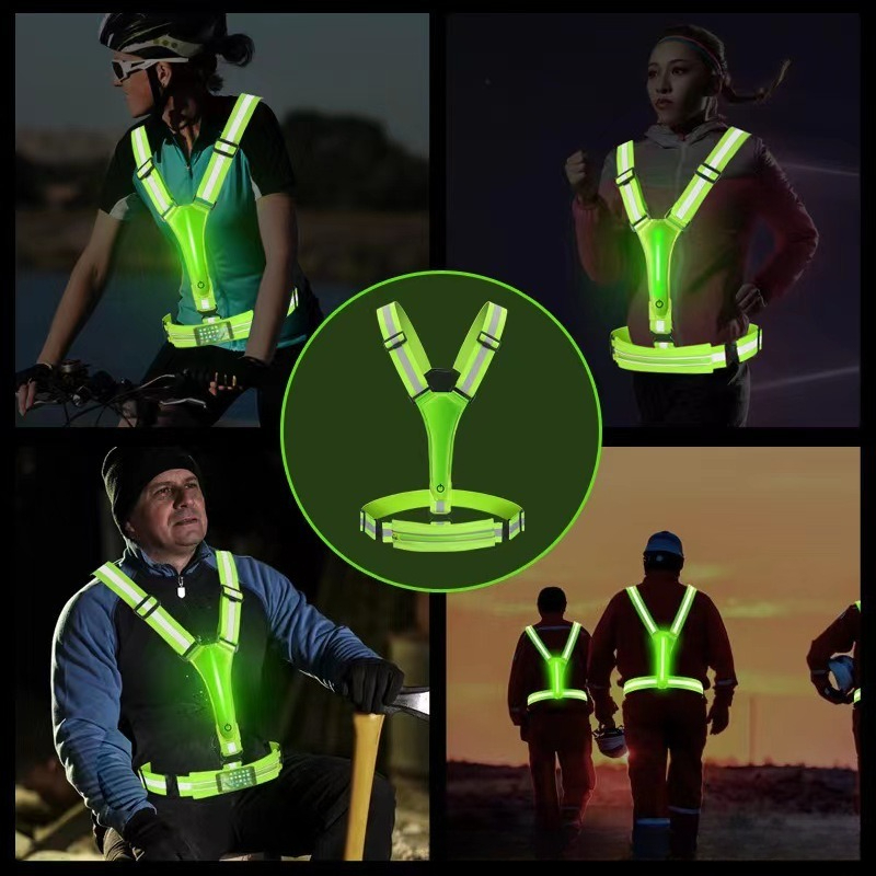 Chaleco reflectante LED brilla - Reflective Vest Cycling reseña y precio