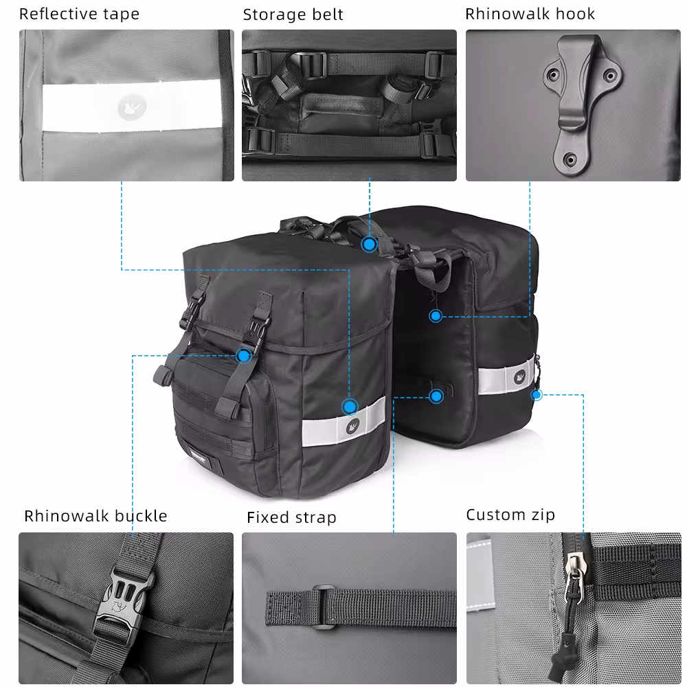 Bolsa de Bicicleta de 40L, 2 e - Panniers Waterproof Rear reseña y precio